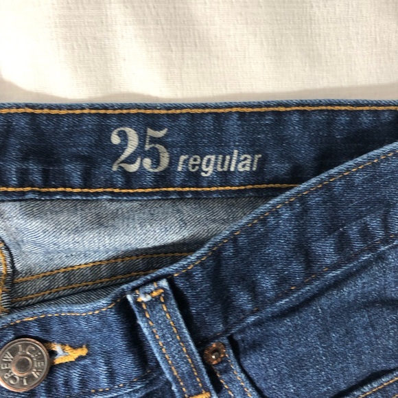 J. Crew Matchstick Jeans 25 Regular Women’s Mid Rise Slim Denim Blue Dark Wash - Picture 5 of 9